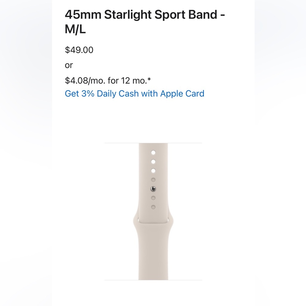Brand new unopened silicone Apple Watch band